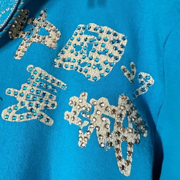 🇯🇵 Unique and Rare Embellished Japanese Art Hoodie - Picture 3 of 9